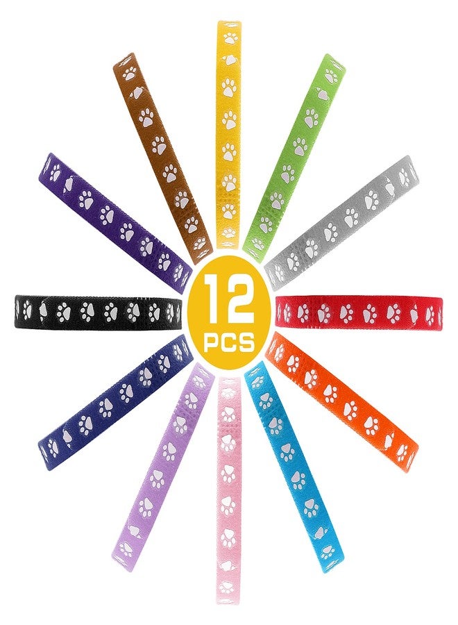 cobee Newborn Puppy Collars, 12 Pcs Whelping Collars for Newborn Puppies Collars for Litter, Adjustable Super Soft Nylon Newborn Dog Identification Bands Puppy ID Collars - Image 1
